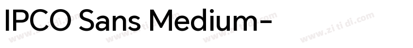 IPCO Sans Medium字体转换